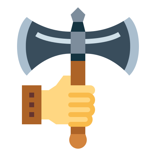 Battle axe Smalllikeart Flat icon