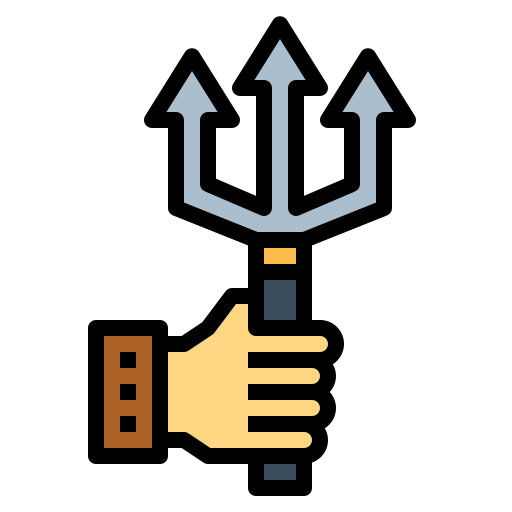 tridente Smalllikeart Lineal Color icona