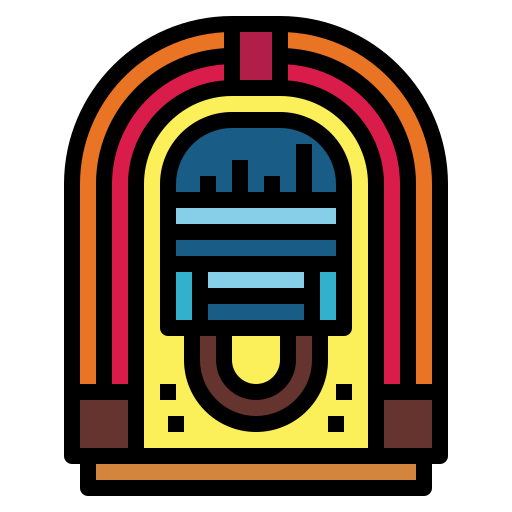 Jukebox Smalllikeart Lineal Color icon