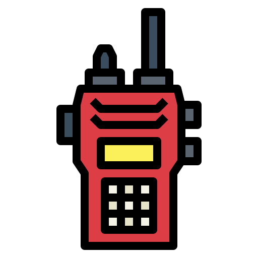 walkie-talkie Smalllikeart Lineal Color icoon