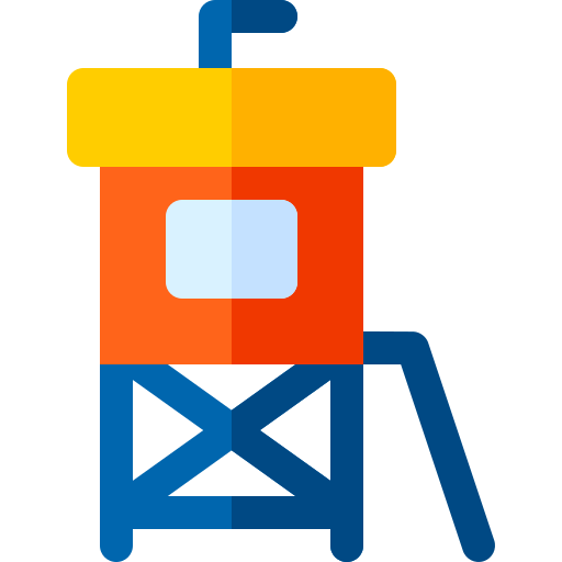 Lifeguard tower Basic Rounded Flat icon