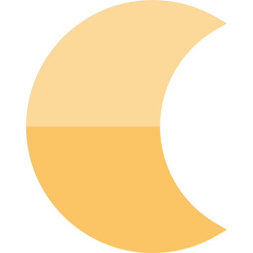 pół księżyc Basic Straight Flat ikona