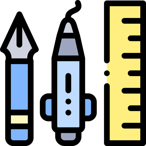 ferramentas de design Detailed Rounded Lineal color Ícone