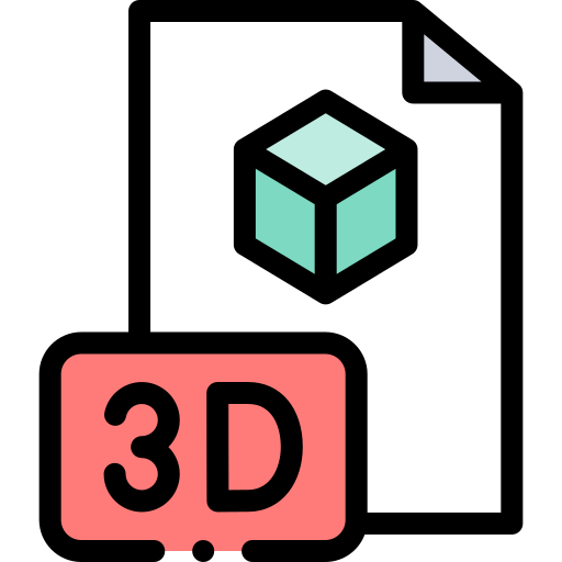 3dファイル Detailed Rounded Lineal color icon