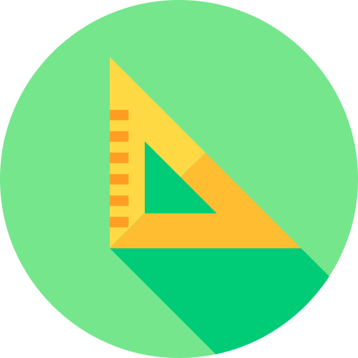 triángulo Flat Circular Flat icono