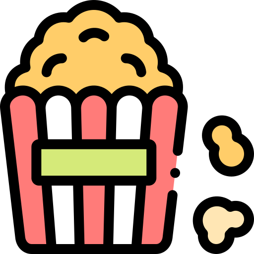 popcorn Detailed Rounded Lineal color icon
