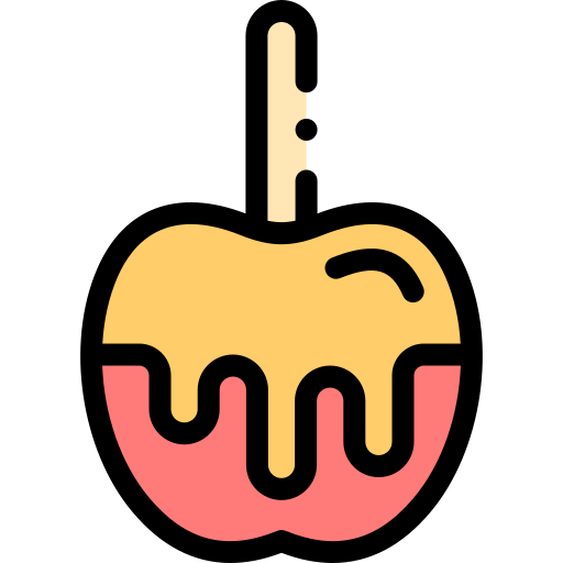 karmelizowane jabłko Detailed Rounded Lineal color ikona