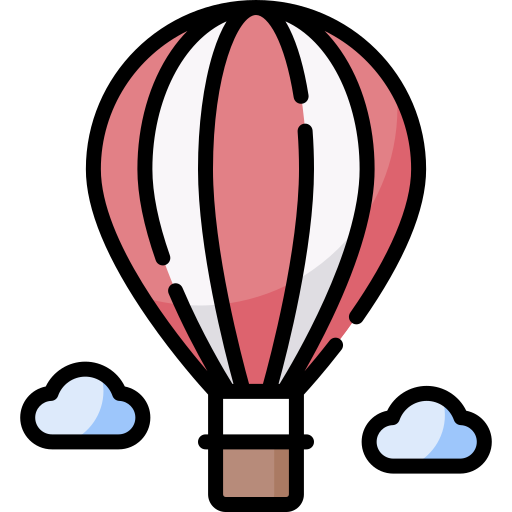 Hot air balloon Special Lineal color icon
