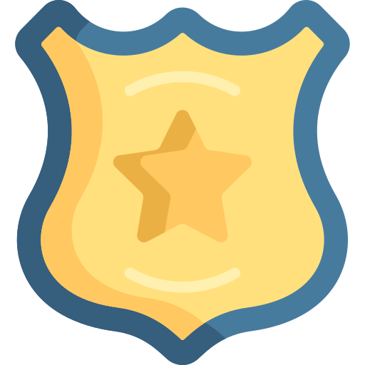 distintivo de polícia Special Flat Ícone