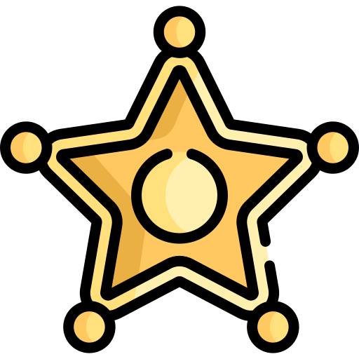 sheriff-abzeichen Special Lineal color icon