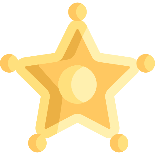 badge de sheriff Special Flat Icône