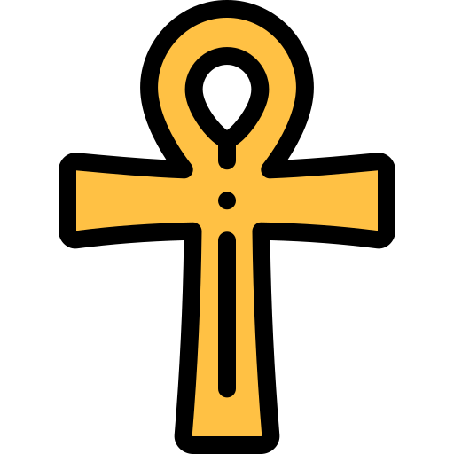 ankh Detailed Rounded Lineal color Ícone