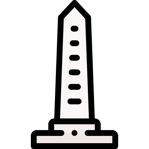 obelisk Detailed Rounded Lineal color icoon