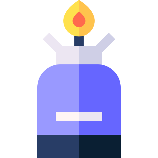 gas de camping Basic Straight Flat icono