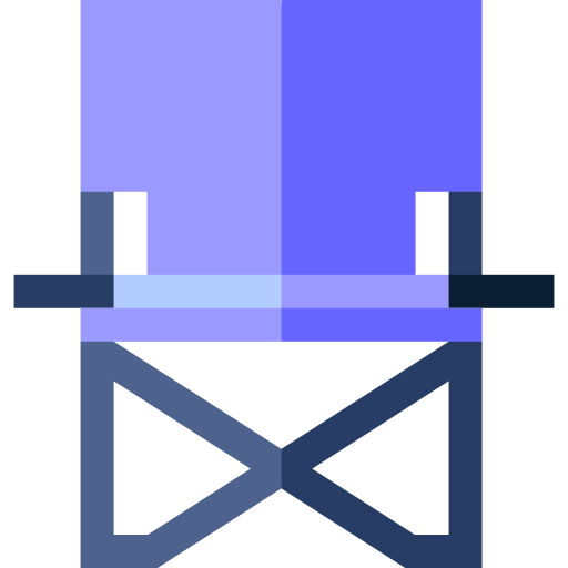 접는 의자 Basic Straight Flat icon