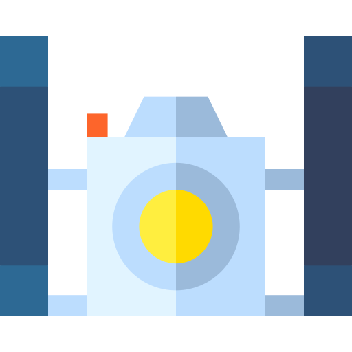 onderwater camera Basic Straight Flat icoon
