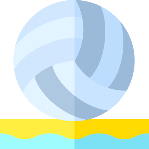 voleibol de playa Basic Straight Flat icono