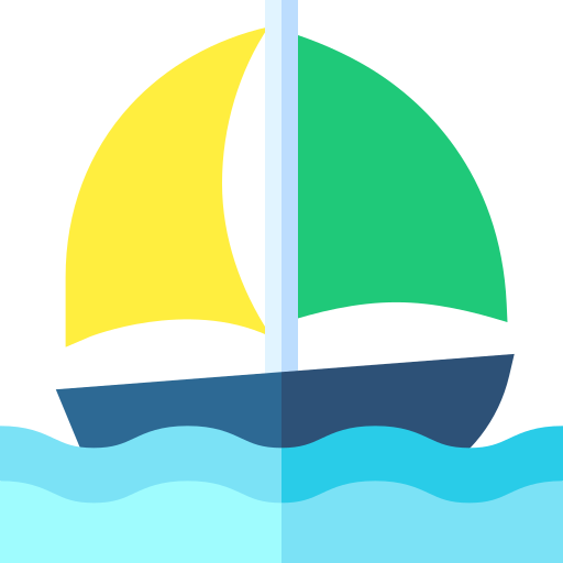 Sailboat Basic Straight Flat icon