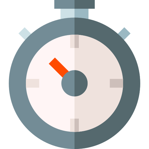 Chronometer Basic Straight Flat icon