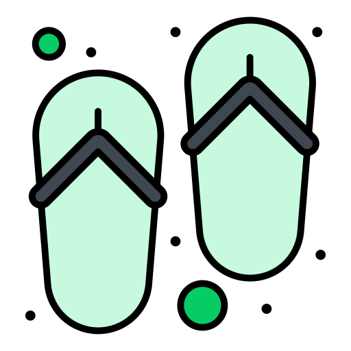 Slippers Flatart Icons Lineal Color icon