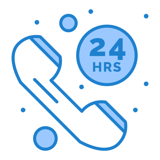 24 hour clock Generic Blue icon