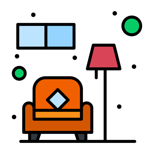 Couch Flatart Icons Lineal Color icon