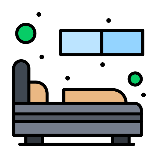 slaapkamer Flatart Icons Lineal Color icoon