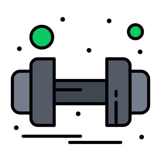 dumbell Flatart Icons Lineal Color Ícone