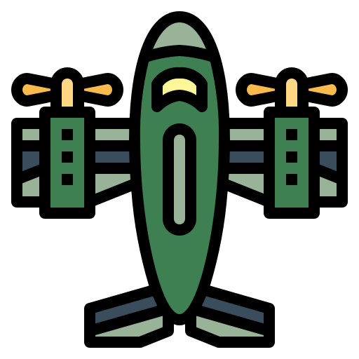 Самолет Smalllikeart Lineal Color иконка