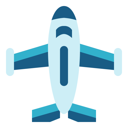 Airplane Smalllikeart Flat icon