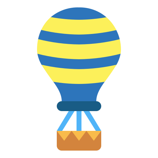 heißluftballon Smalllikeart Flat icon