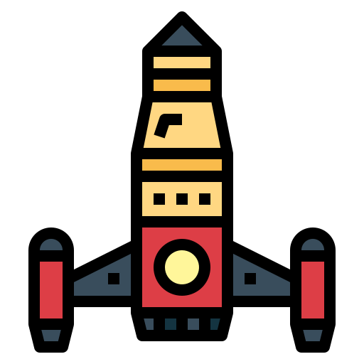 Rocket Smalllikeart Lineal Color icon