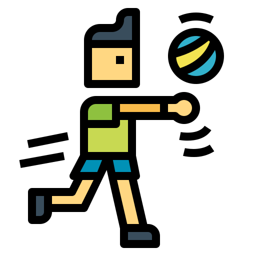 Volleyball Smalllikeart Lineal Color icon
