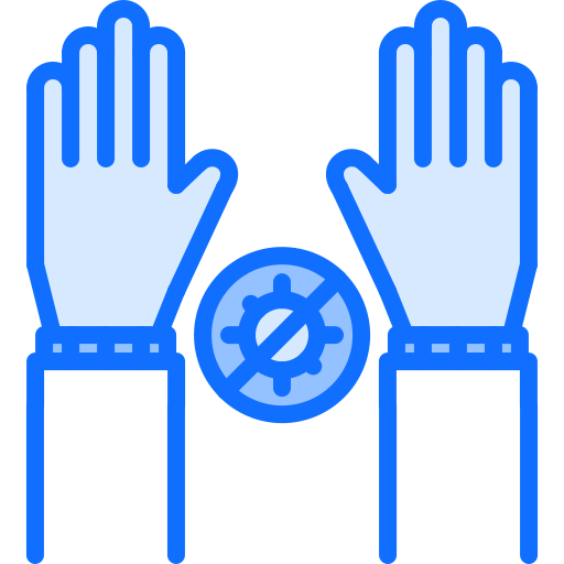 Hands Coloring Blue icon