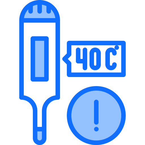 thermomètre Coloring Blue Icône