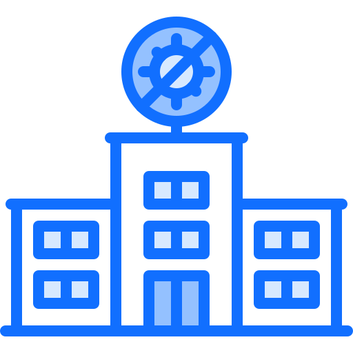 Hospital Coloring Blue icon