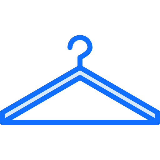 Clothes hanger Coloring Blue icon