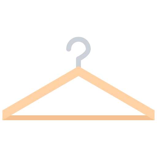 Clothes hanger Coloring Flat icon