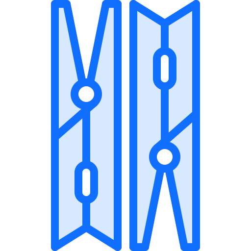 wäscheklammern Coloring Blue icon