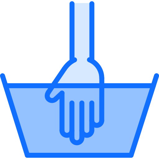 lavado a mano Coloring Blue icono