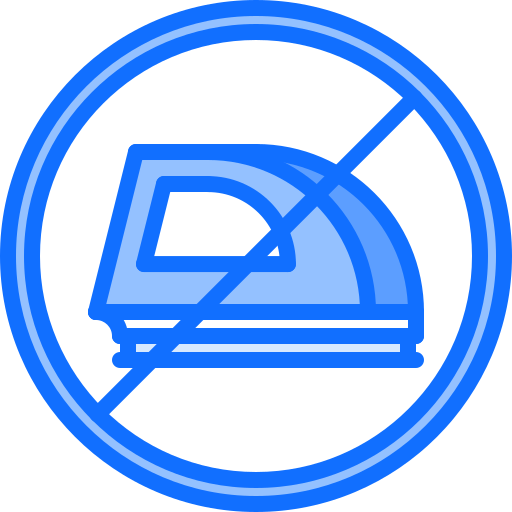 다림질 금지 Coloring Blue icon