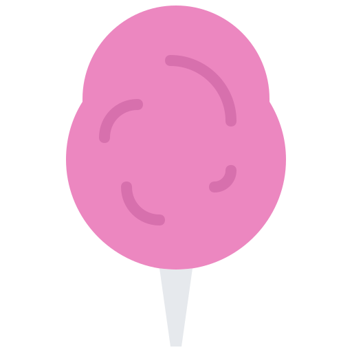 Cotton candy Coloring Flat icon