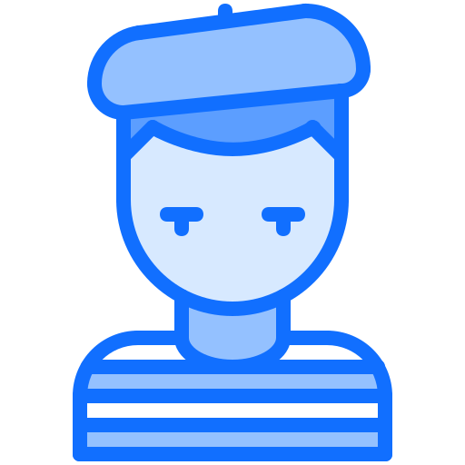 mime Coloring Blue icon