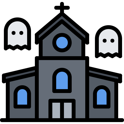 Haunted house Coloring Color icon