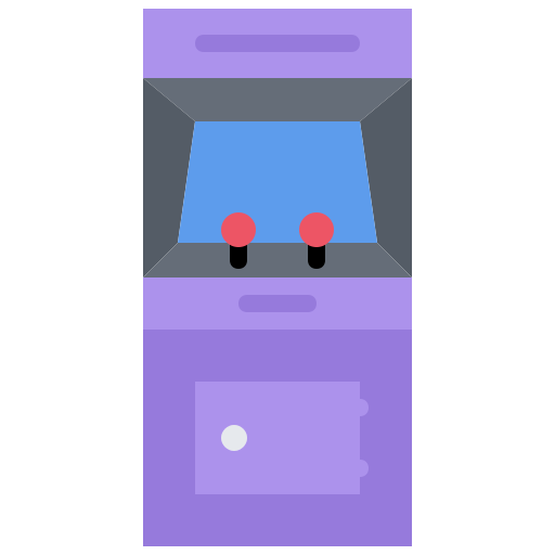 아케이드 머신 Coloring Flat icon
