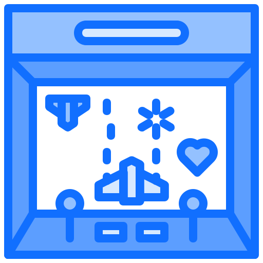 Arcade machine Coloring Blue icon