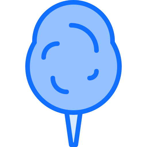 algodón de azúcar Coloring Blue icono