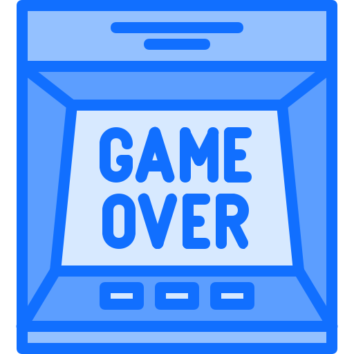 Game over Coloring Blue icon