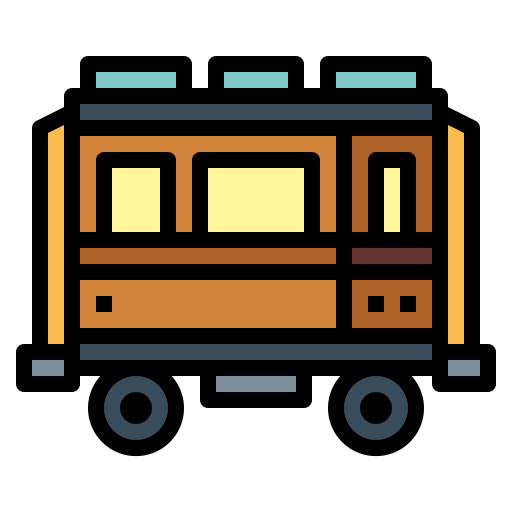 열차 Smalllikeart Lineal Color icon