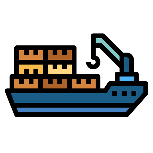 Cargo ship Smalllikeart Lineal Color icon